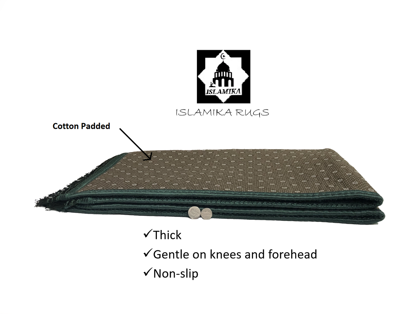 Thick Velvet Prayer Mat - Pink (Radia Model) - Large size