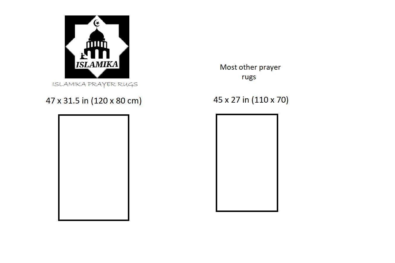 Extra Thick Velvet Prayer Mat - Grey (Marwa Model) - Large size