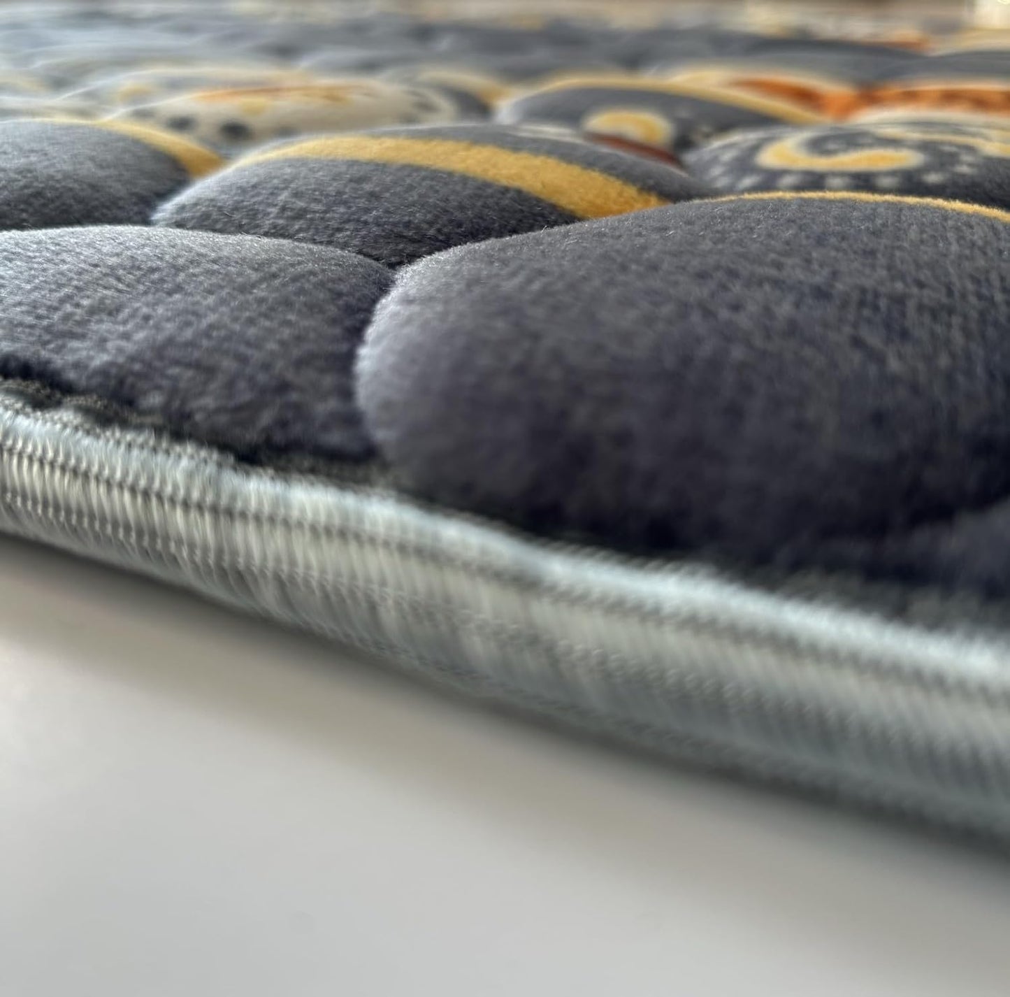 Extra Thick Velvet Prayer Mat - Blue (Malak Model) - Large size