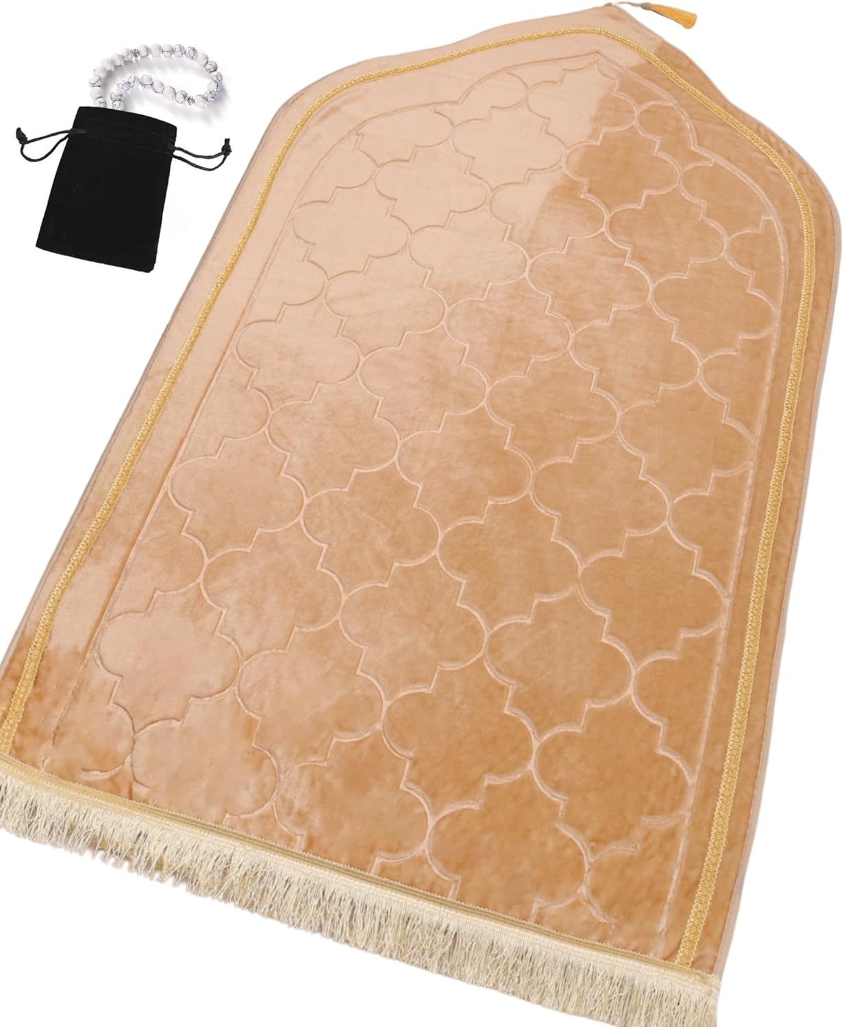 Thick Padded Arch Prayer Mat (yussuf model) -Grey