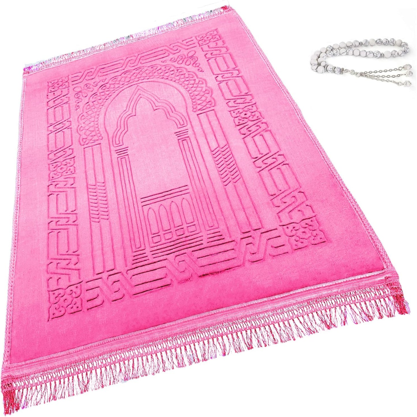 Thick Velvet Prayer Mat - Green (Radia Model) - Large size