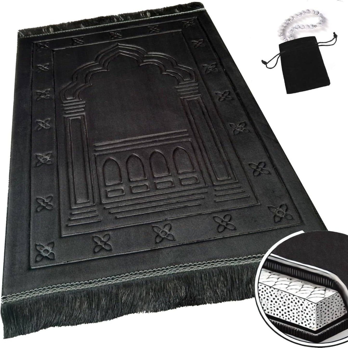 Orthopedic memory foam prayer mat - (Ibrahim model) - Large size