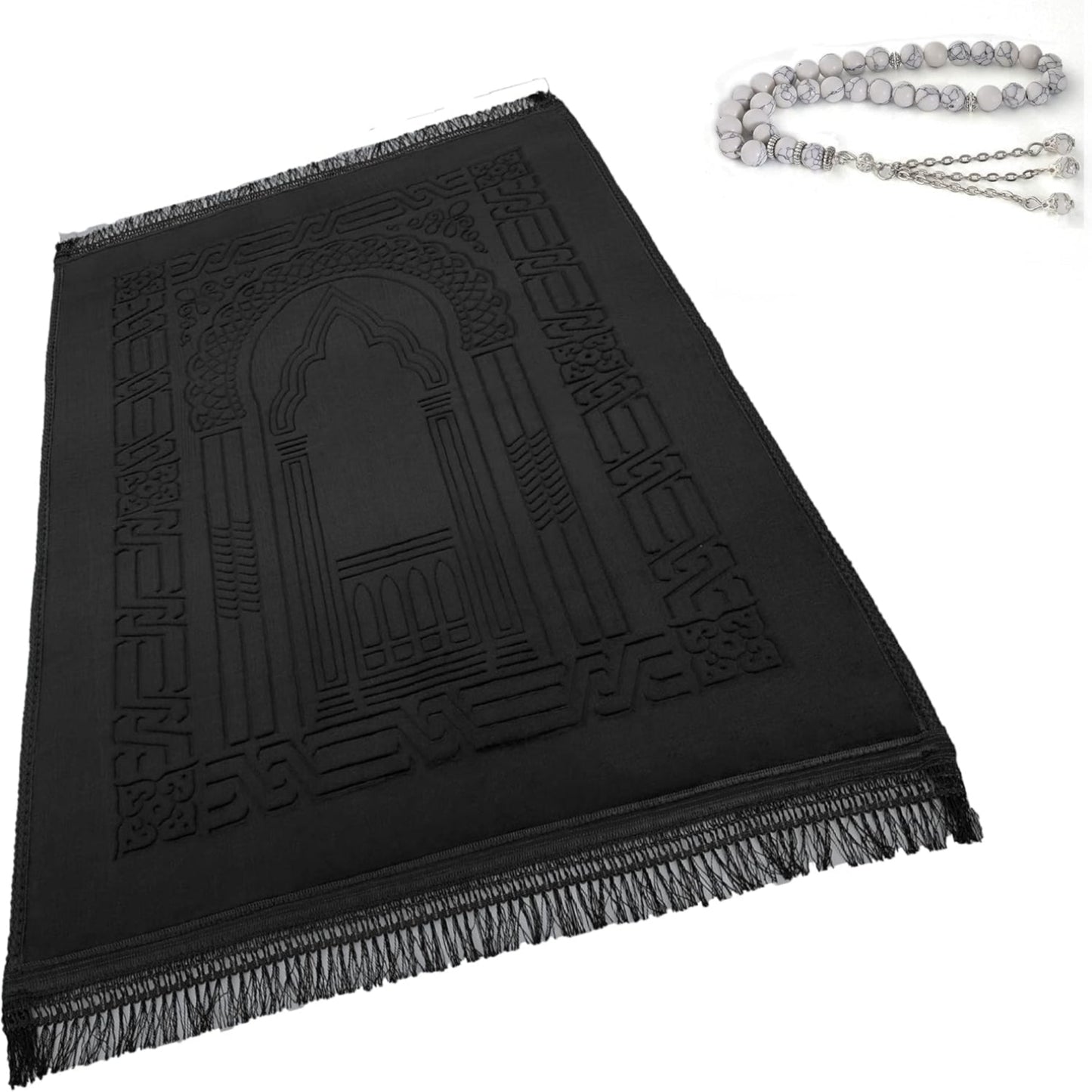 Thick Velvet Prayer Mat - Green (Radia Model) - Large size