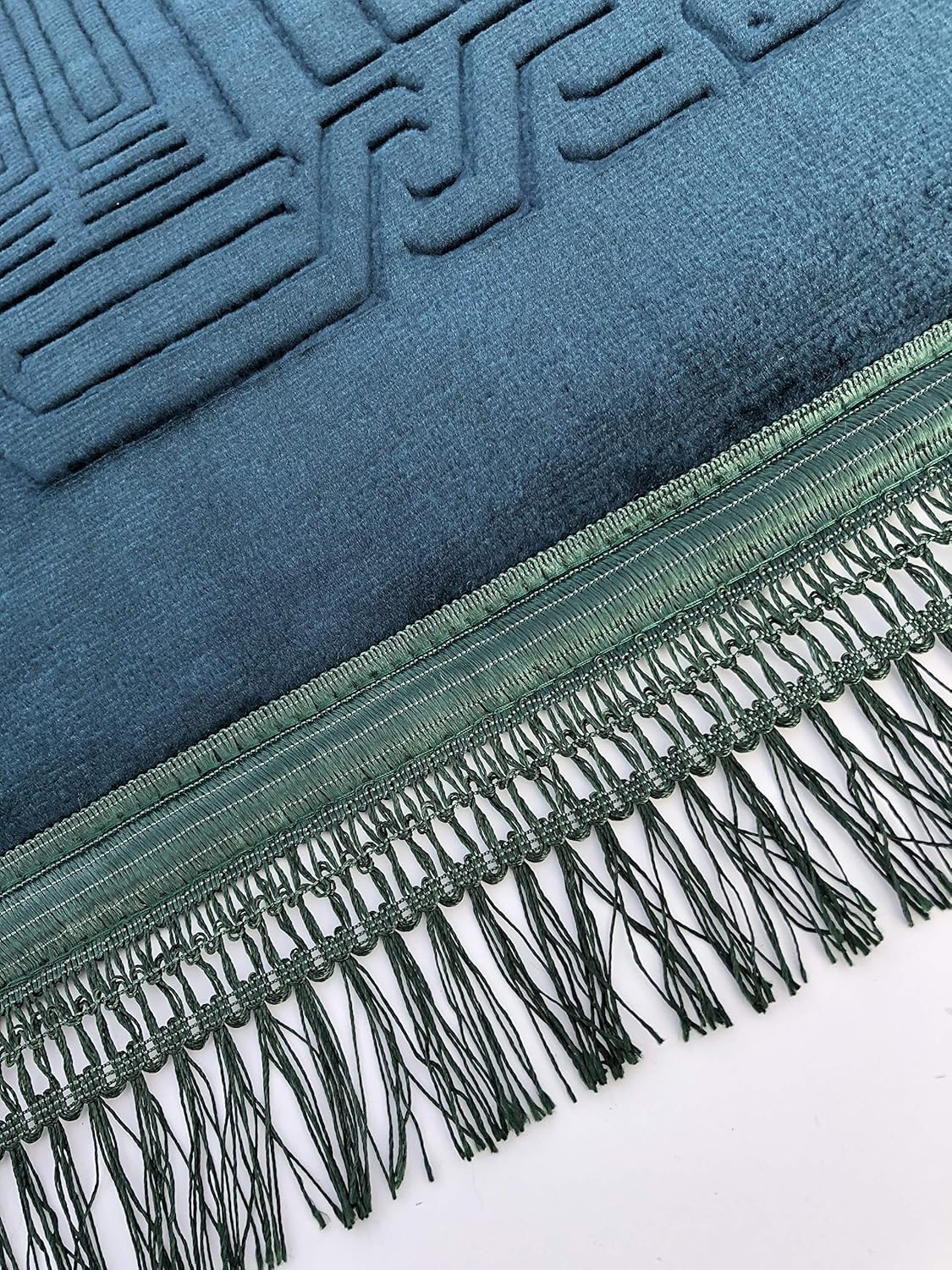 Thick Velvet Prayer Mat - Green (Radia Model) - Large size