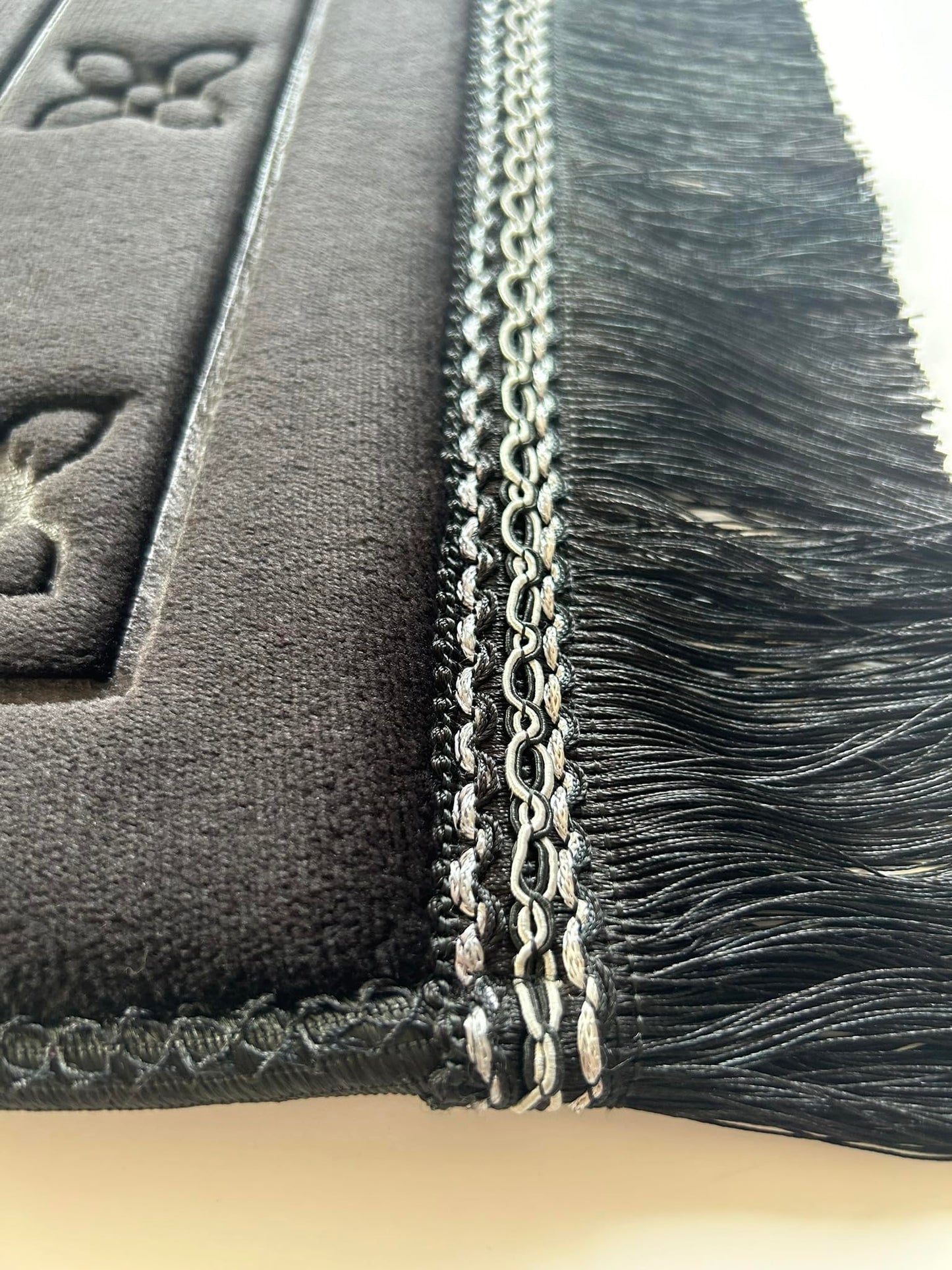 Orthopedic Prayer Rug Memory Foam - Padded Very Thick  (Black)