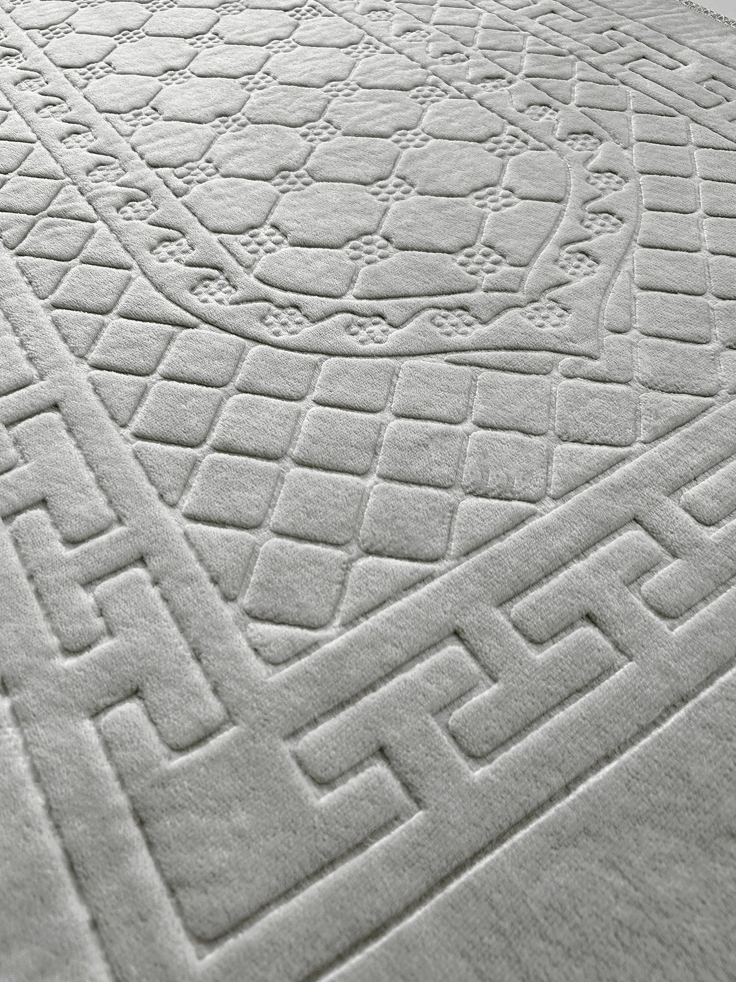 Thick Velvet Prayer Mat - Gray (Ali Model) - Large size