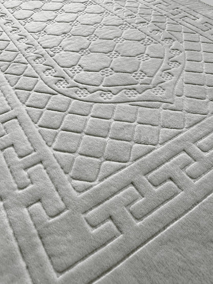 Thick Velvet Prayer Mat - Gray (Ali Model) - Large size