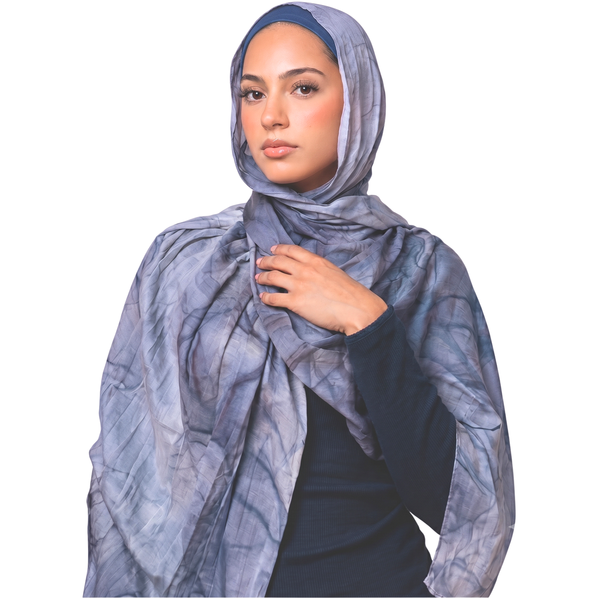 Marble Modal Hijab with Jersey Undercap Set
