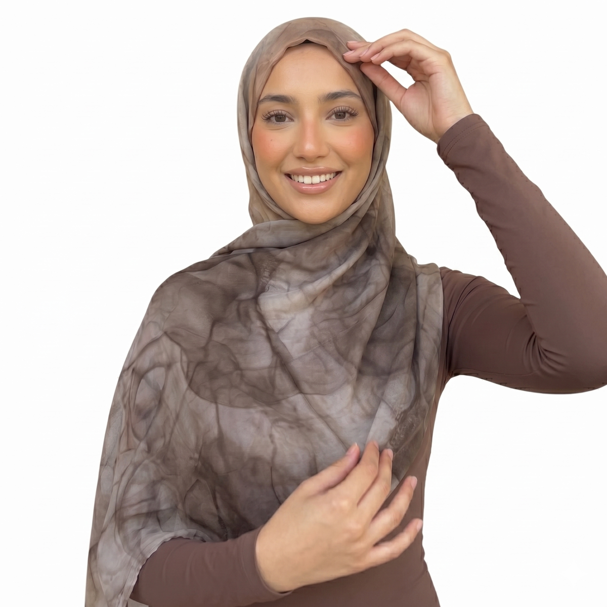 Marble Modal Hijab with Jersey Undercap Set
