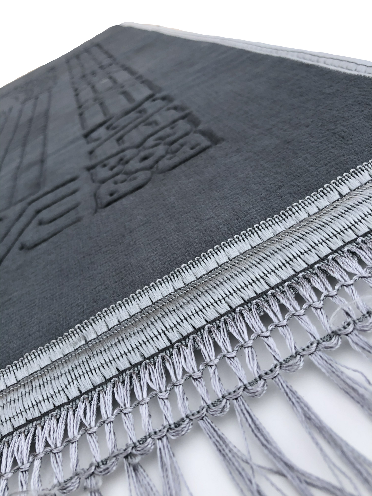 Thick Velvet Prayer Mat - Grey (Radia Model)- Large size