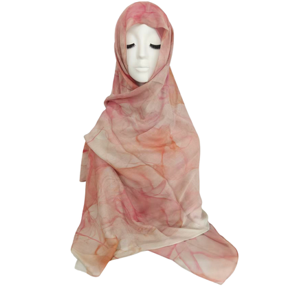Marble Modal Hijab with Jersey Undercap Set