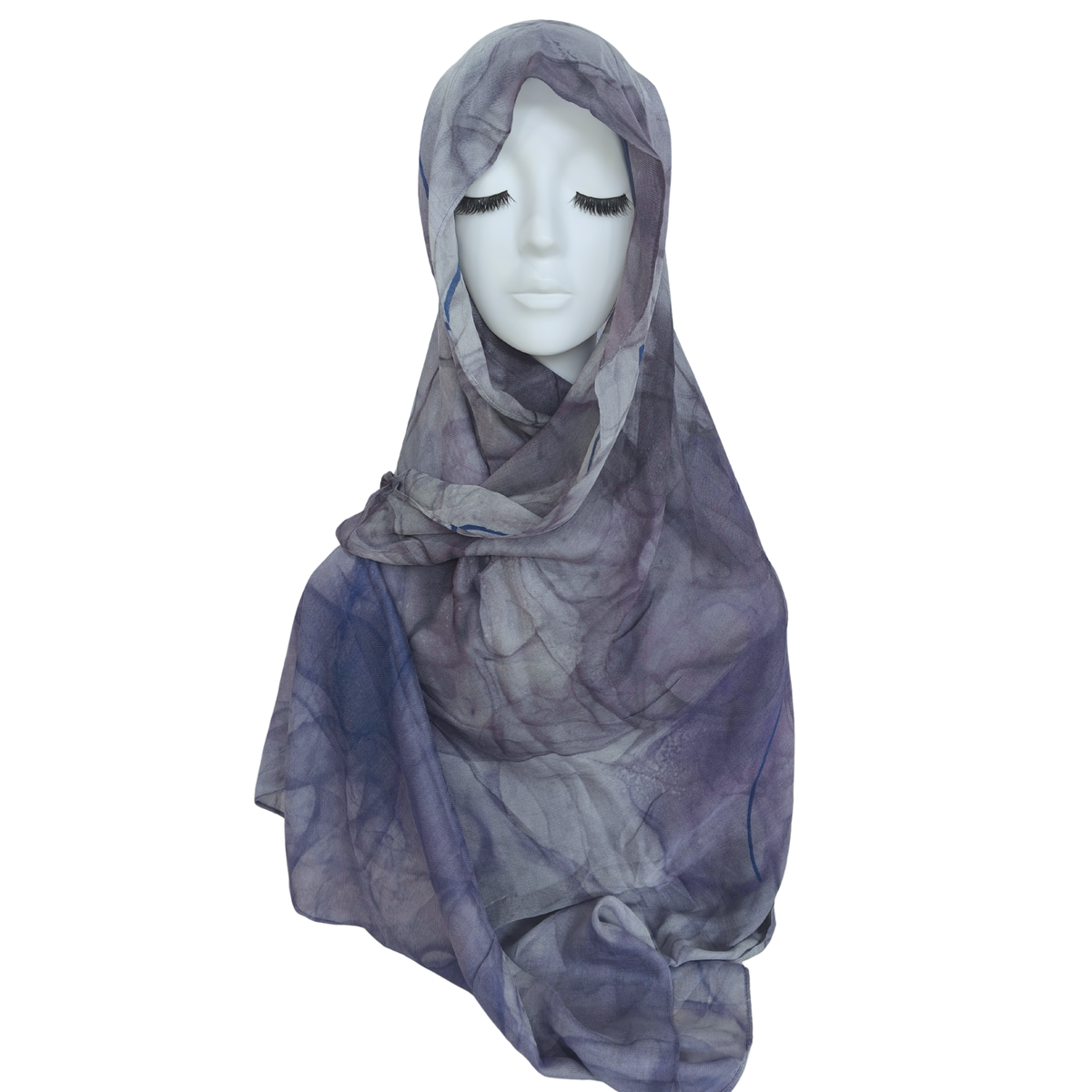 Marble Modal Hijab with Jersey Undercap Set