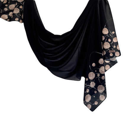 Printed Chiffon Hijab with Jersey Undercap – Orbit