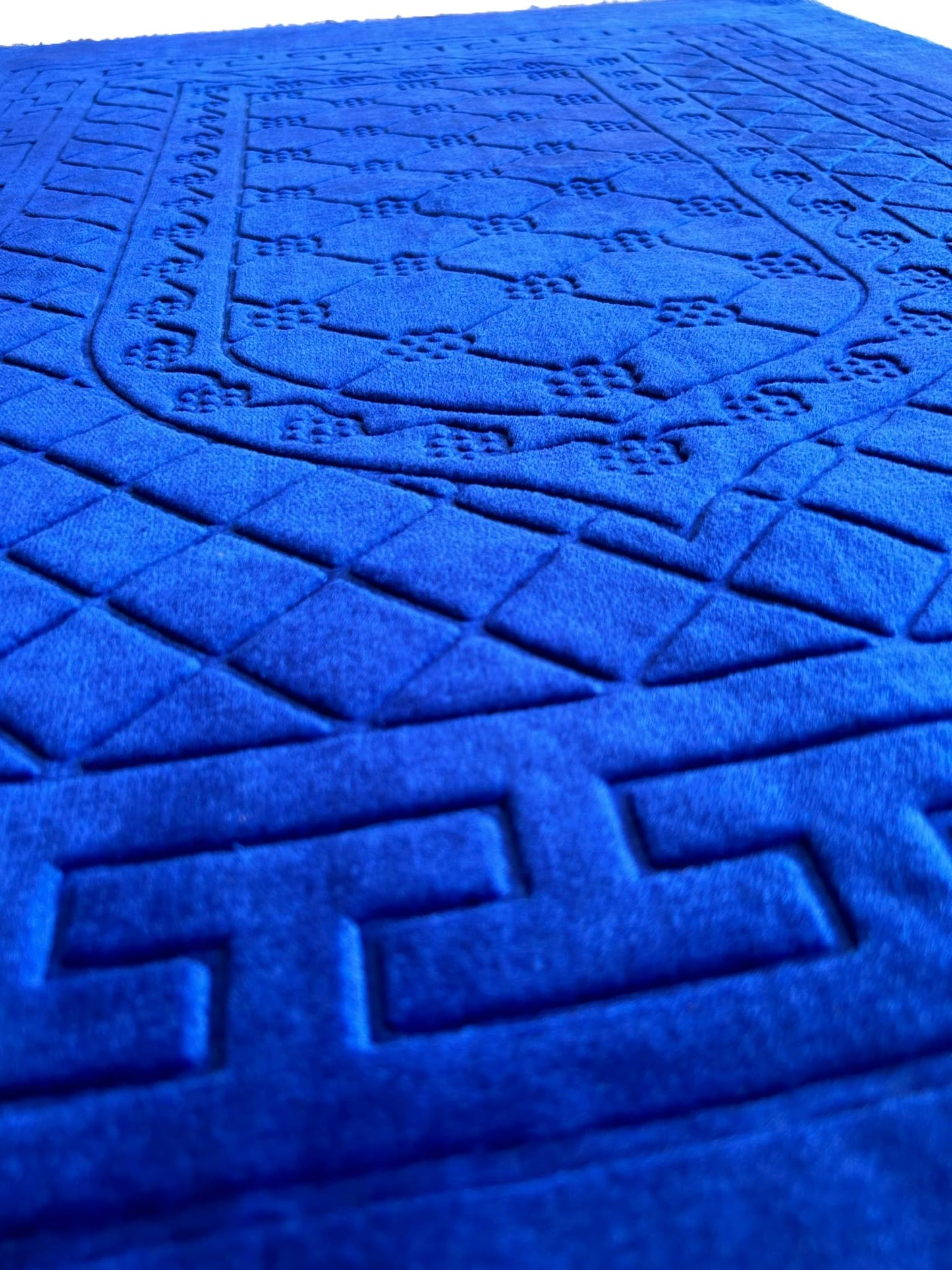 Thick Velvet Prayer Mat - Blue (Ali Model) - Large size