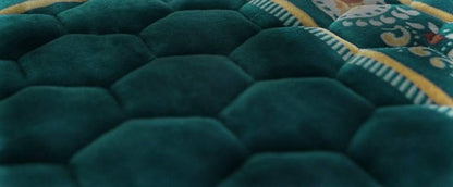Extra Thick Velvet Prayer Mat - Green (Malak Model) - Large size