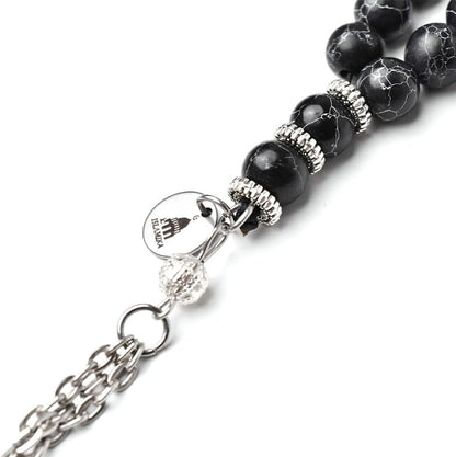 Black Premium Tasbih Prayer Beads (Pack of 2) – 99 Prayer Counter for tasbeeh
