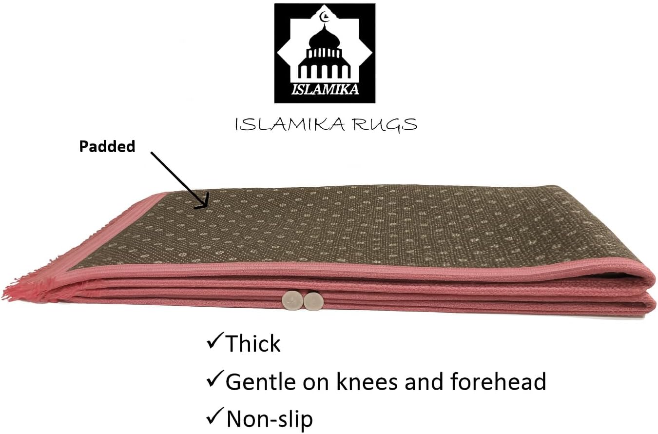 Thick Velvet Prayer Mat - Pink (Aya Model) - Large size