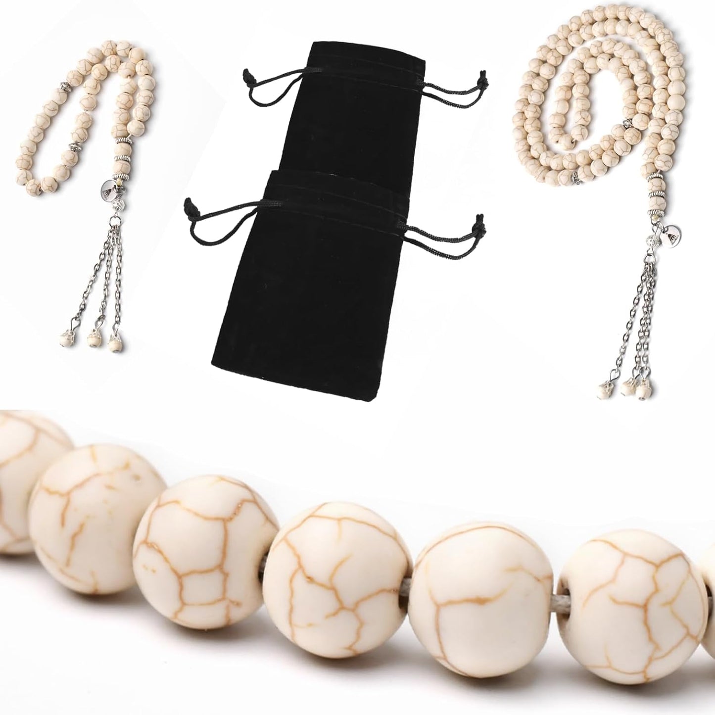 Islamika Premium Tasbih Prayer Beads (2-Pack) – 99-Bead & 33-Bead Counter for tasbeeh | Muslim Misbaha