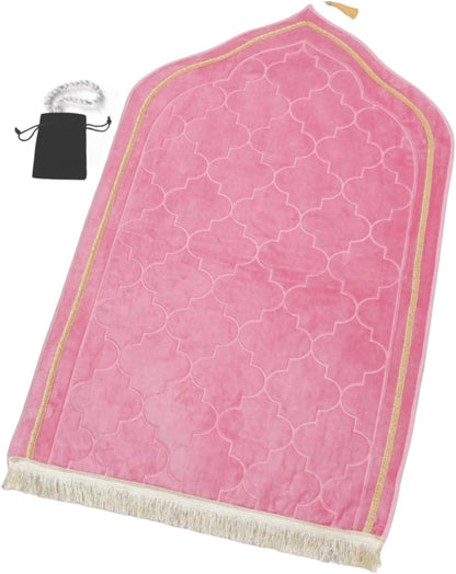 Thick Padded Arch Prayer Mat (yussuf model) -Beige