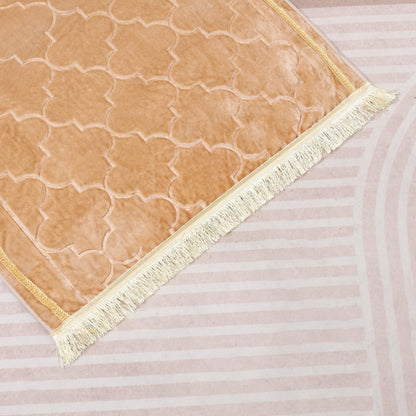 Thick Padded Arch Prayer Mat (yussuf model) -Beige