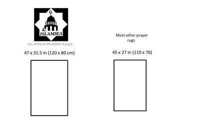 Extra Thick Velvet Prayer Mat - Grey (Marwa Model) - Large size
