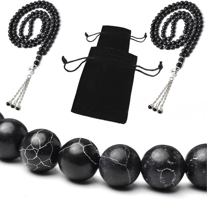 Black Premium Tasbih Prayer Beads (Pack of 2) – 99 Prayer Counter for tasbeeh
