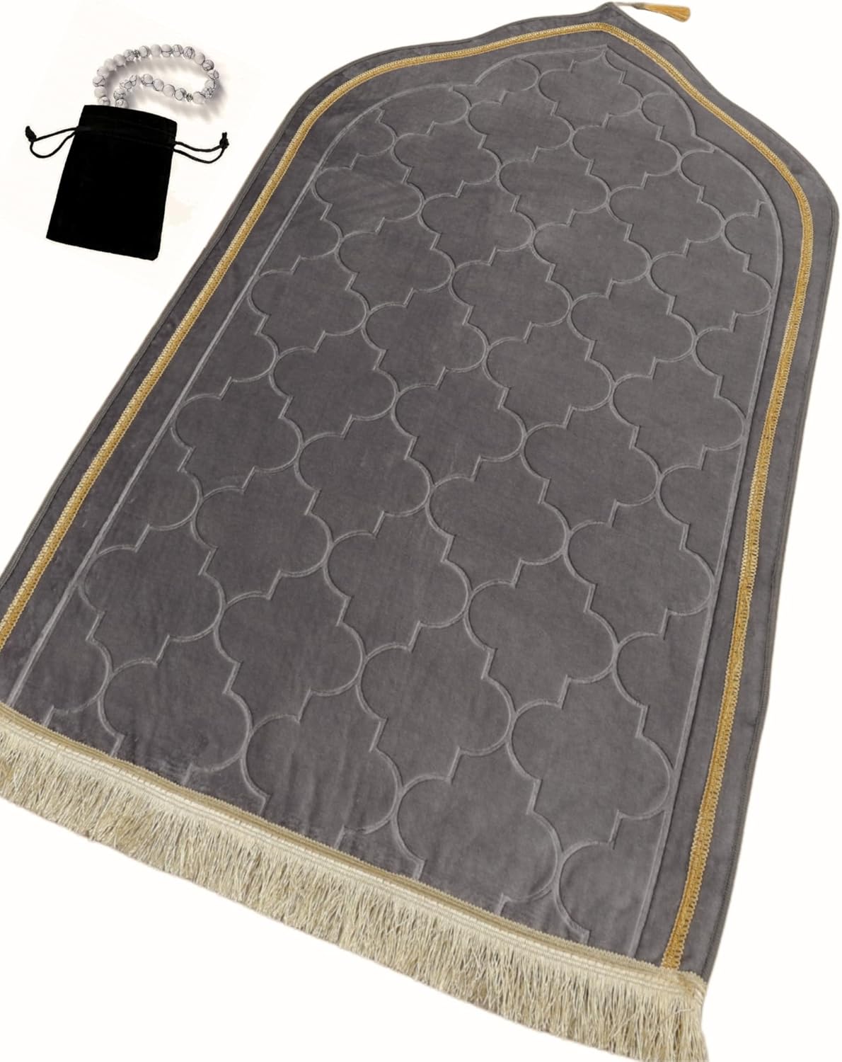 Thick Padded Arch Prayer Mat (yussuf model) -Beige