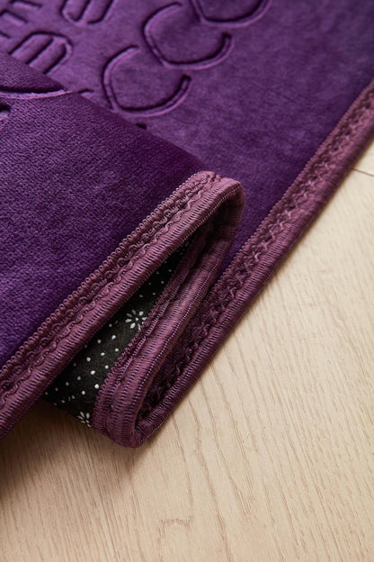 Thick Velvet Prayer Mat - Purple (Aya Model) - Large size