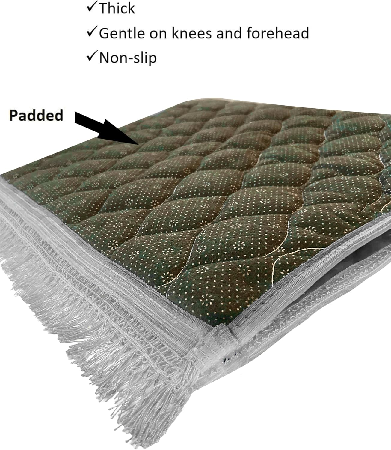 Extra Thick Velvet Prayer Mat - BB Blue (Layth Model) - Large size