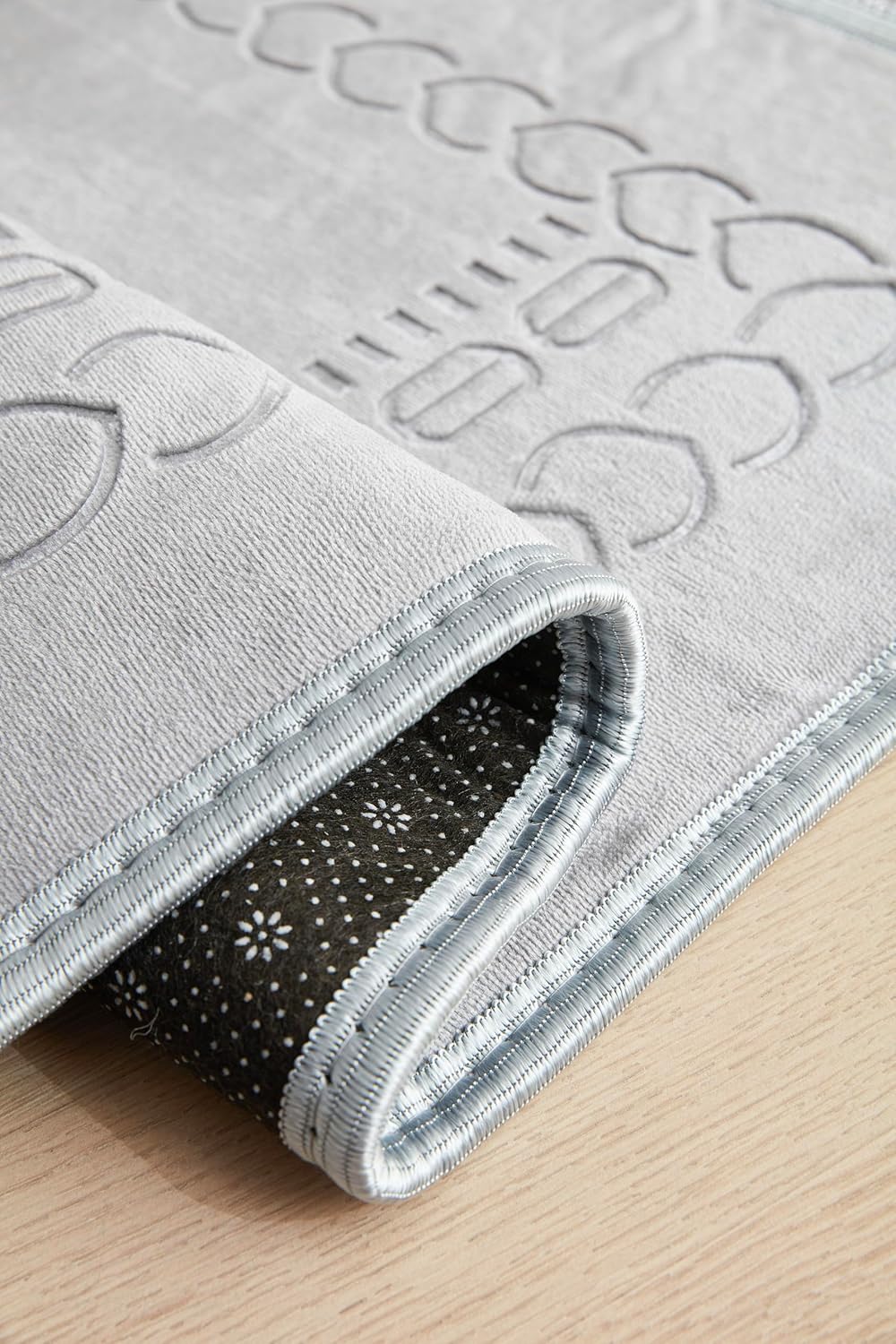 Thick Velvet Prayer Mat - Grey (Aya Model) - Large size