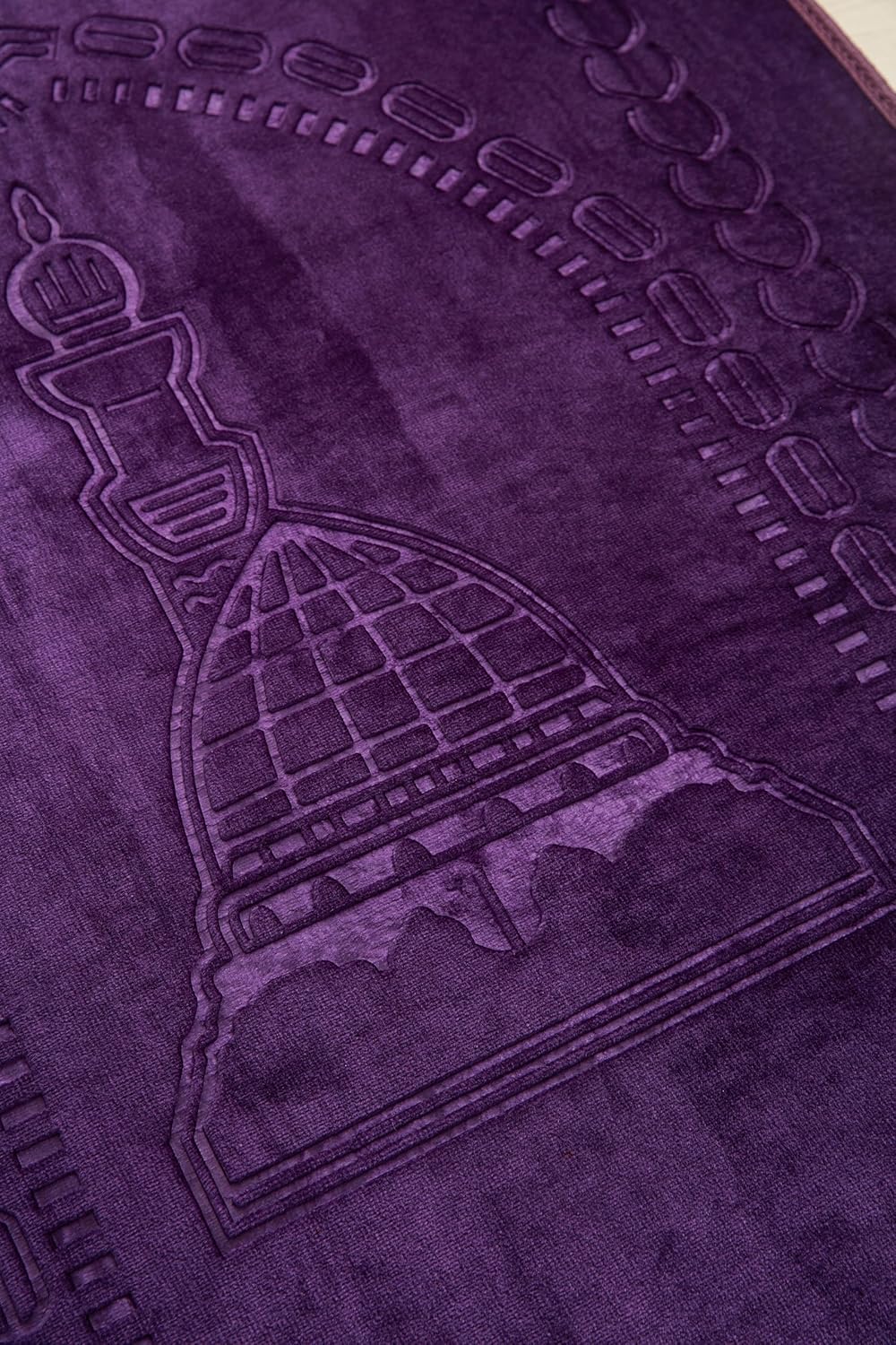 Thick Velvet Prayer Mat - Purple (Aya Model) - Large size