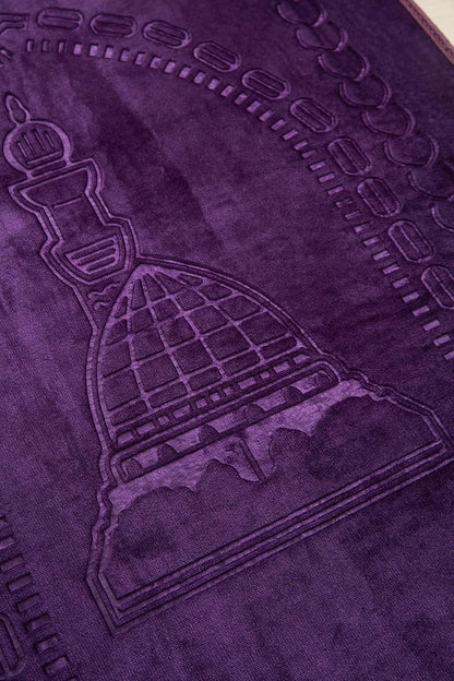 Thick Velvet Prayer Mat - Purple (Aya Model) - Large size