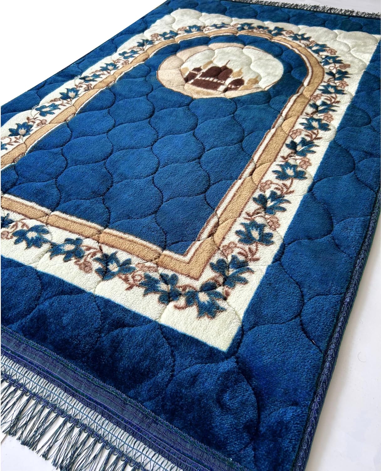 Extra Thick Velvet Prayer Mat - Baby blue (Layth Model) - Large size