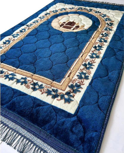 Extra Thick Velvet Prayer Mat - Baby blue (Layth Model) - Large size