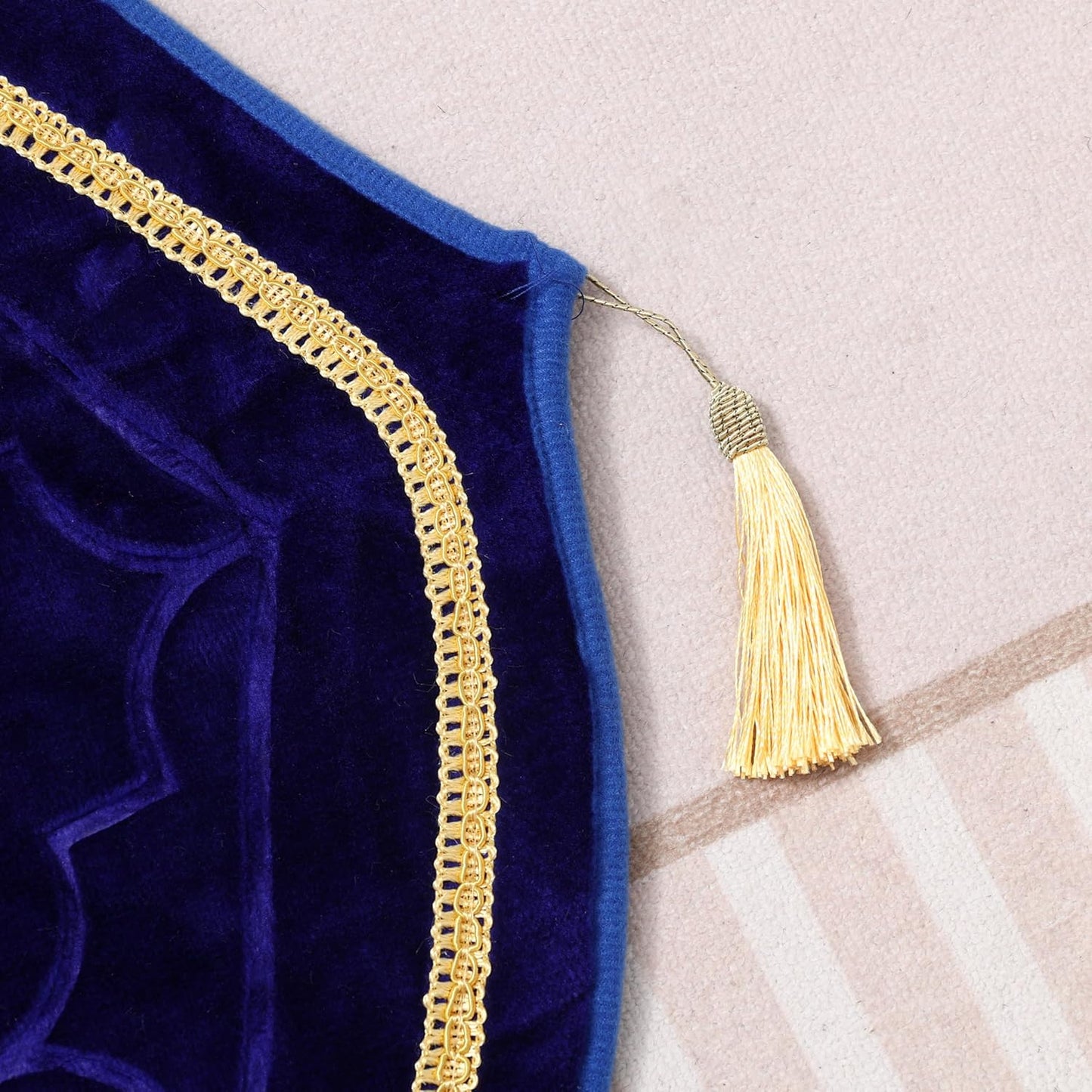 Thick Padded Arch Prayer Mat (yussuf model) -Blue