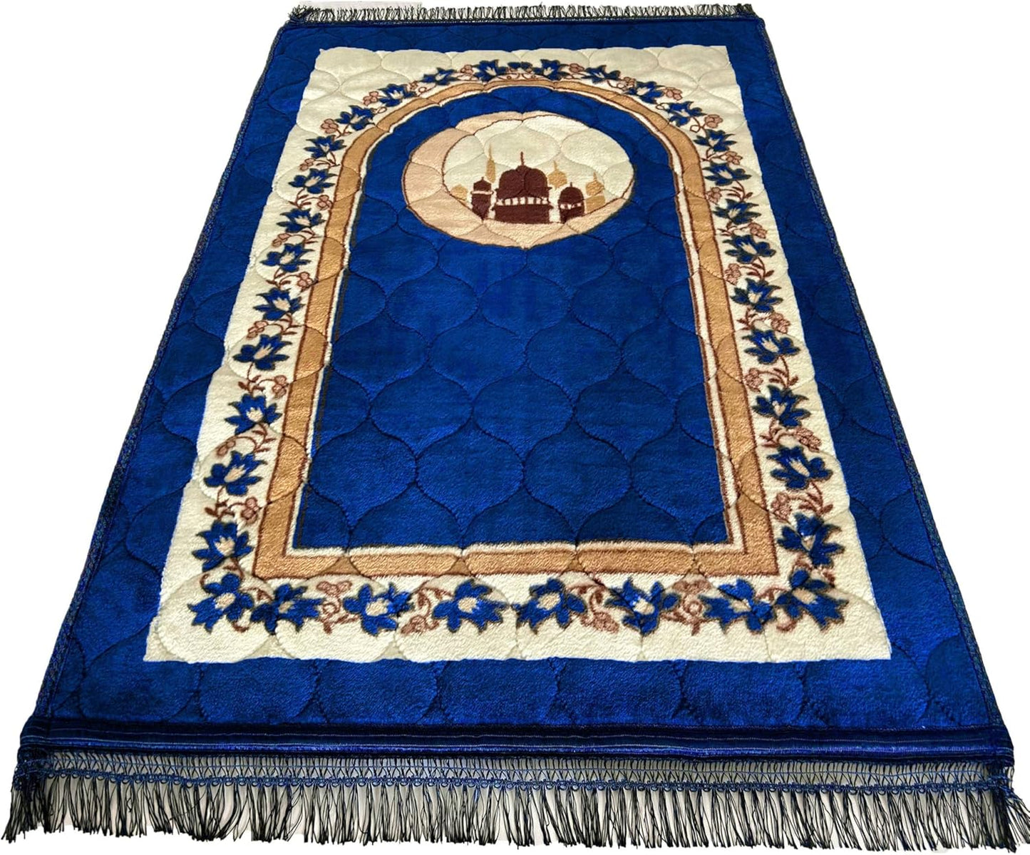 Extra Thick Velvet Prayer Mat - BB Blue (Layth Model) - Large size