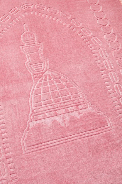 Thick Velvet Prayer Mat - Pink (Aya Model) - Large size