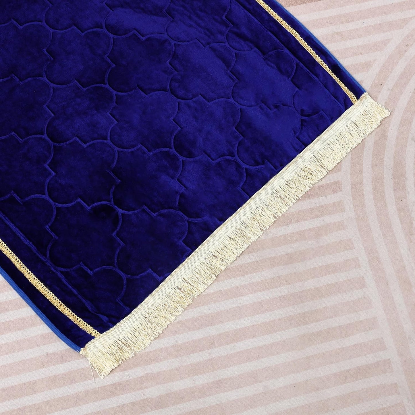 Thick Padded Arch Prayer Mat (yussuf model) -Blue
