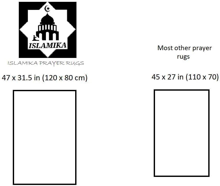 Thick Velvet Prayer Mat - Grey (Aya Model) - Large size