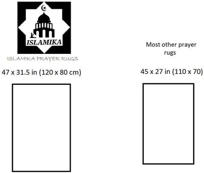 Thick Velvet Prayer Mat - Grey (Aya Model) - Large size