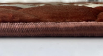 Extra Thick Velvet Prayer Mat - Orange (Layth Model) - Large size