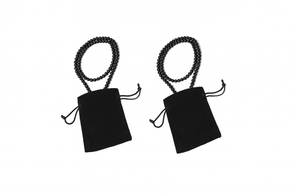 Black Premium Tasbih Prayer Beads (Pack of 2) – 99 Prayer Counter for tasbeeh