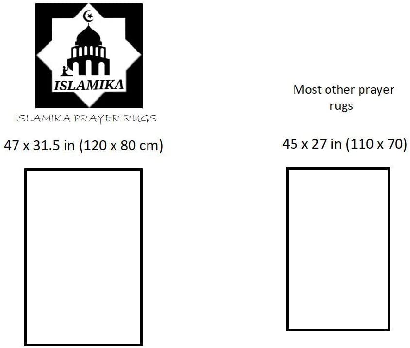 Thick Velvet Prayer Mat - Brown (Aya Model)- Large size