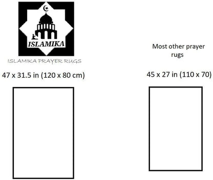 Thick Velvet Prayer Mat - Brown (Aya Model)- Large size