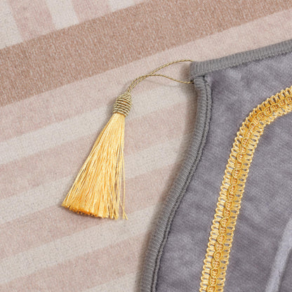 Thick Padded Arch Prayer Mat (yussuf model) -Grey