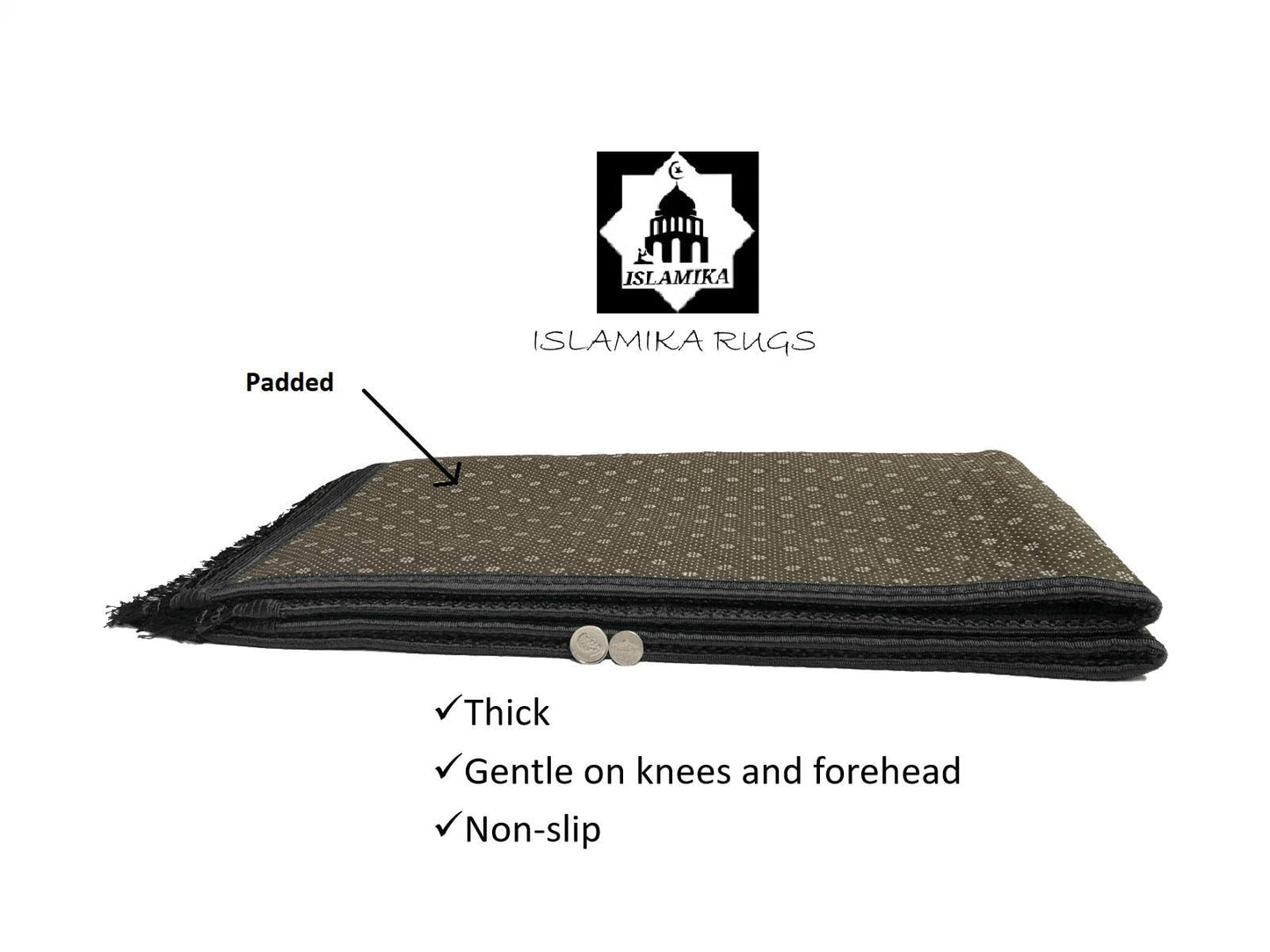 Thick Velvet Prayer Mat - Blue (Aya Model)-Large size