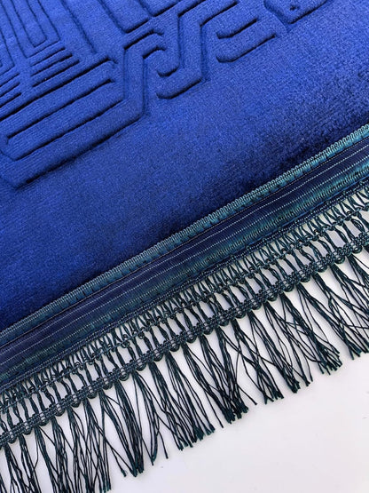 Thick Velvet Prayer Mat -Blue (Radia Model) - Large size