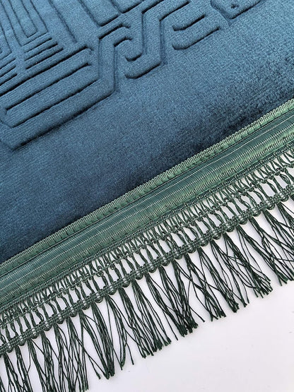 Thick Velvet Prayer Mat - Green (Radia Model) - Large size