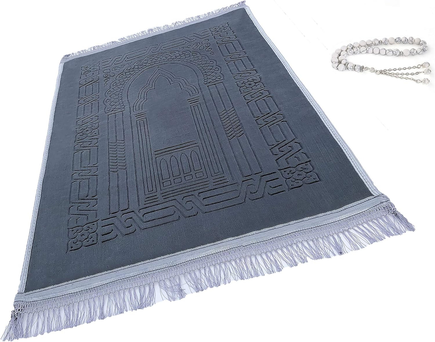 Thick Velvet Prayer Mat - Green (Radia Model) - Large size